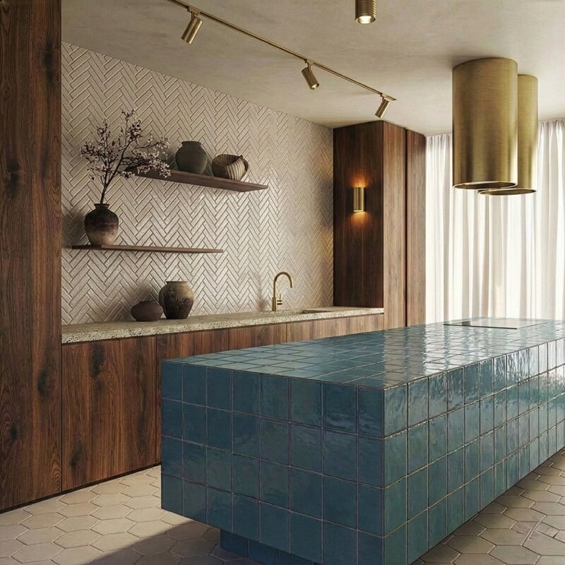Maui Matte Glazed Terracotta Tiles 6×6 (TL80709) Dunes Matte Hexagon 5 Glazed Terracotta Tiles 5×5 (DC00423) Dunes Matte Herringbone 5/8×3 Glazed Terracotta Mosaics 10 7/16×12 13/16 (MS80013)