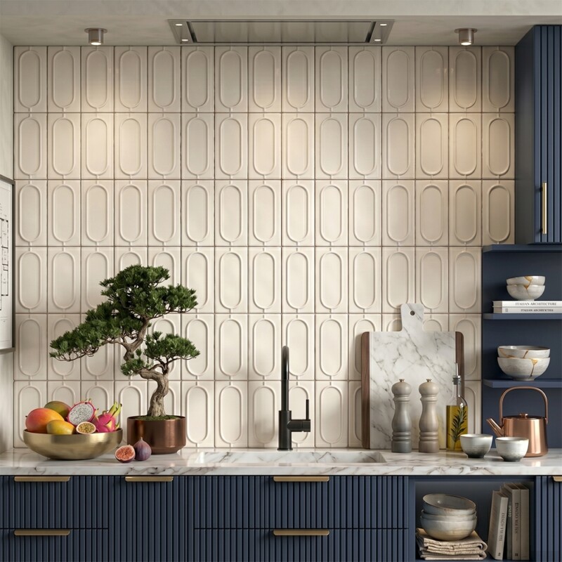 Ivory Glossy Sophee Ceramic Tiles 2 1/2×6 (TL80831)
