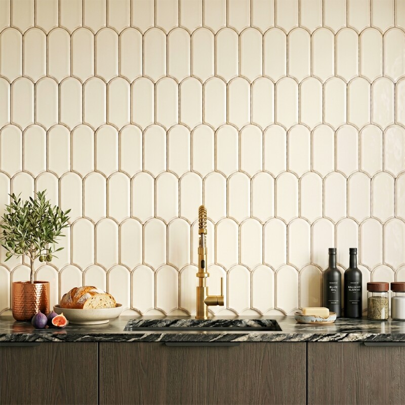 Ivory Glossy Clara Ceramic Tiles 2 1/2×6 (TL80851)