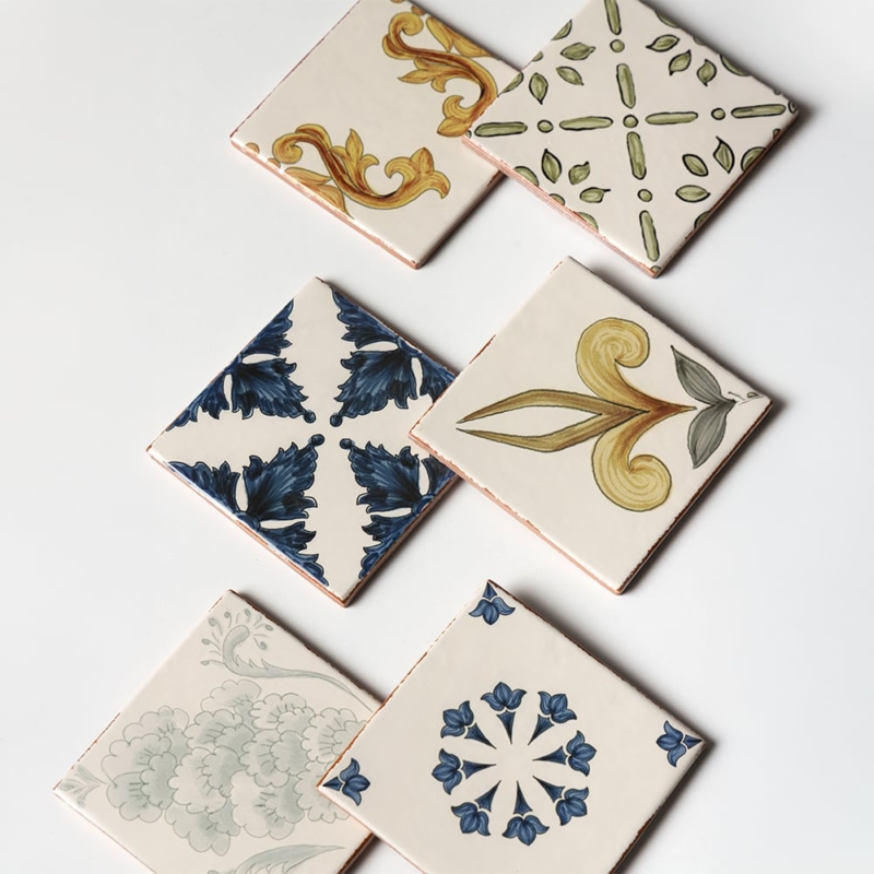 Spire Matte Glazed Terracotta Tiles 6×6 (TL80911), Notch Matte Glazed Terracotta Tiles 6×6 (TL80912), Rosebud Matte Glazed Terracotta Tiles 6×6 (TL80913), Leif Matte Glazed Terracotta Tiles 6×6 (TL80914), Abode Matte Glazed Terracotta Tiles 6×6 (TL80915), Flutter Matte Glazed Terracotta Tiles 6×6 (TL80916)