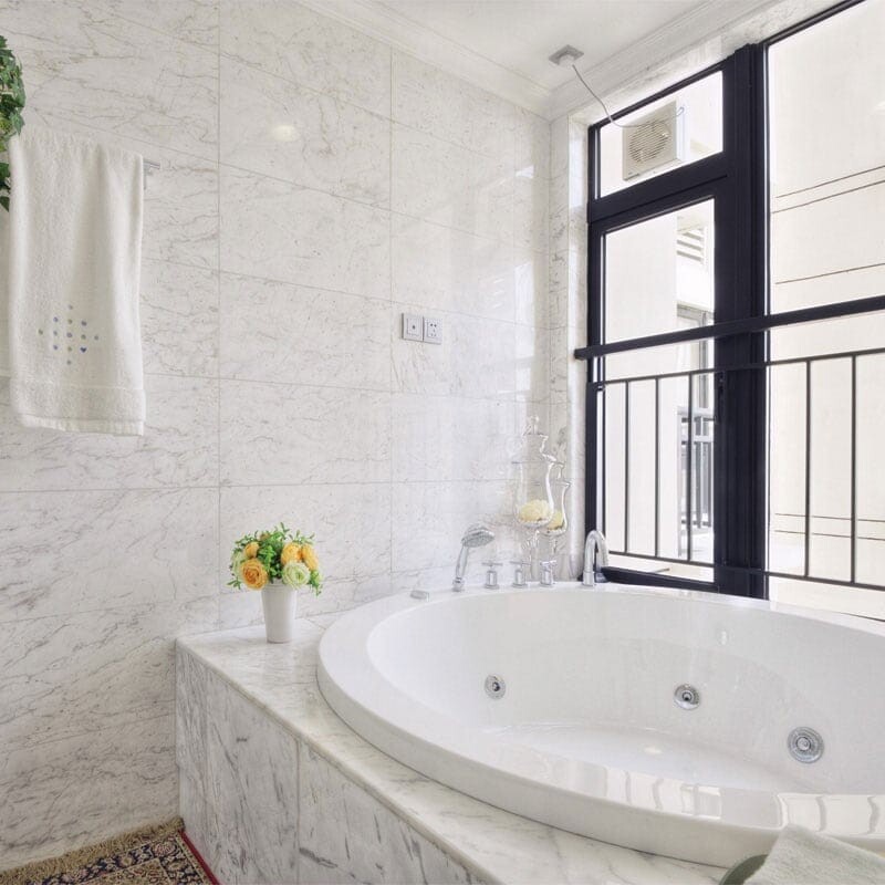 White Carrara C Polished Marble Tile 12×24 (TL90443)