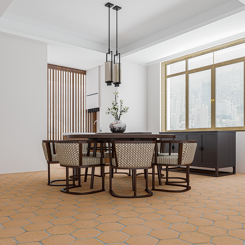 Reclaimed Natural Hexagon Terracotta Tiles 6x6 - Country Floors of