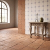 Cotto Med Natural Square Terracotta Tiles 8×8 (TL90805), Garden Blanc Blue Glazed Ceramic Tiles 6×6 (WLV20542)