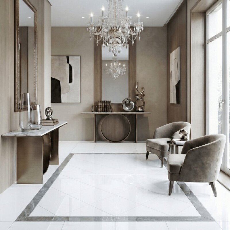 Thassos White Extra Polished Marble Tiles 18×18 (TL90864)