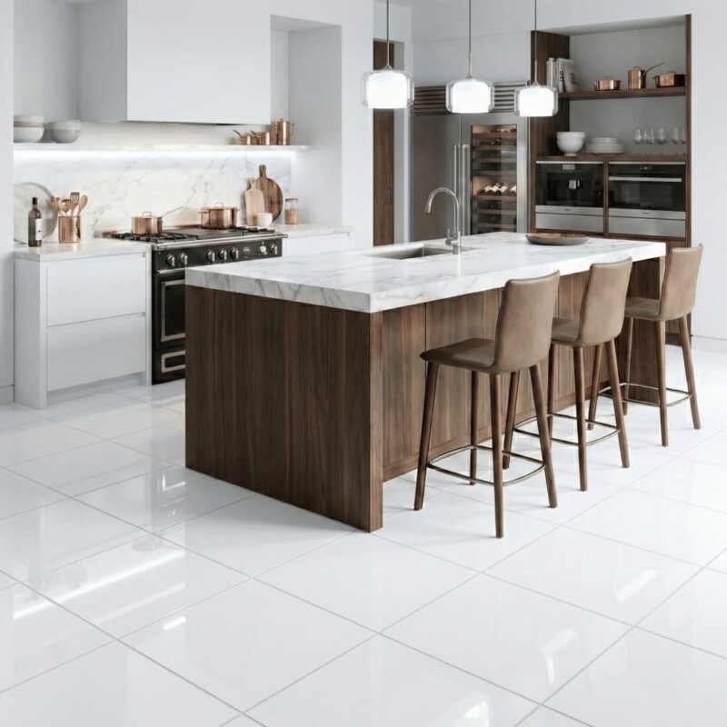 Thassos White Extra Polished Marble Tiles 18×18 (TL90864)