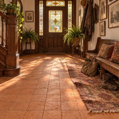 Baldosa cuadrada de terracota natural Cotto Med 6×6 (TL90883)