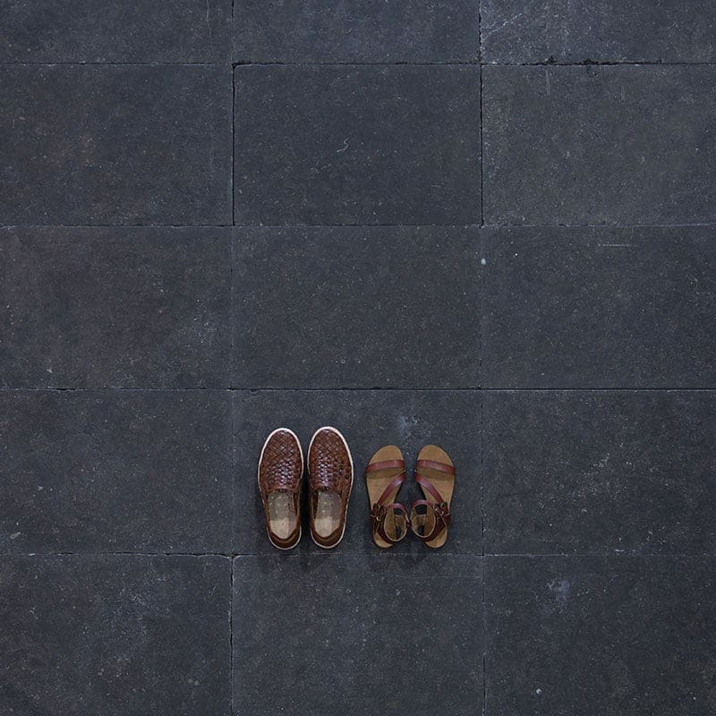 black limestone entryway floor tiles ideas
