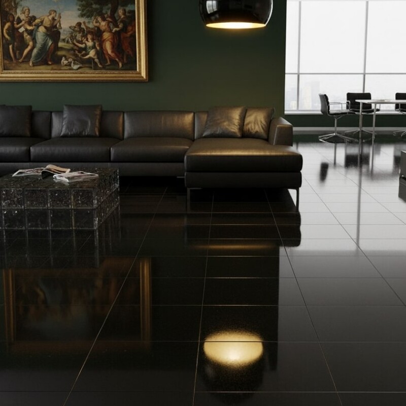 Baldosa de granito negro absoluto extra pulido de 12×24 (TL91017)