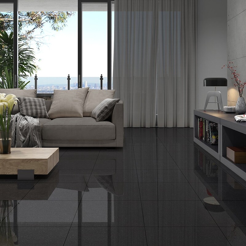 Absolute Black Extra Polished Granite Tile 18×18 (TL91018)