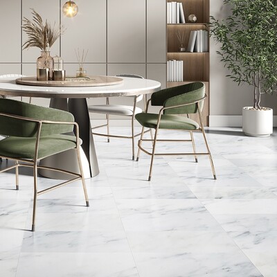 Calacatta Bella Honed Marble Tile 12×24 (TL91145)