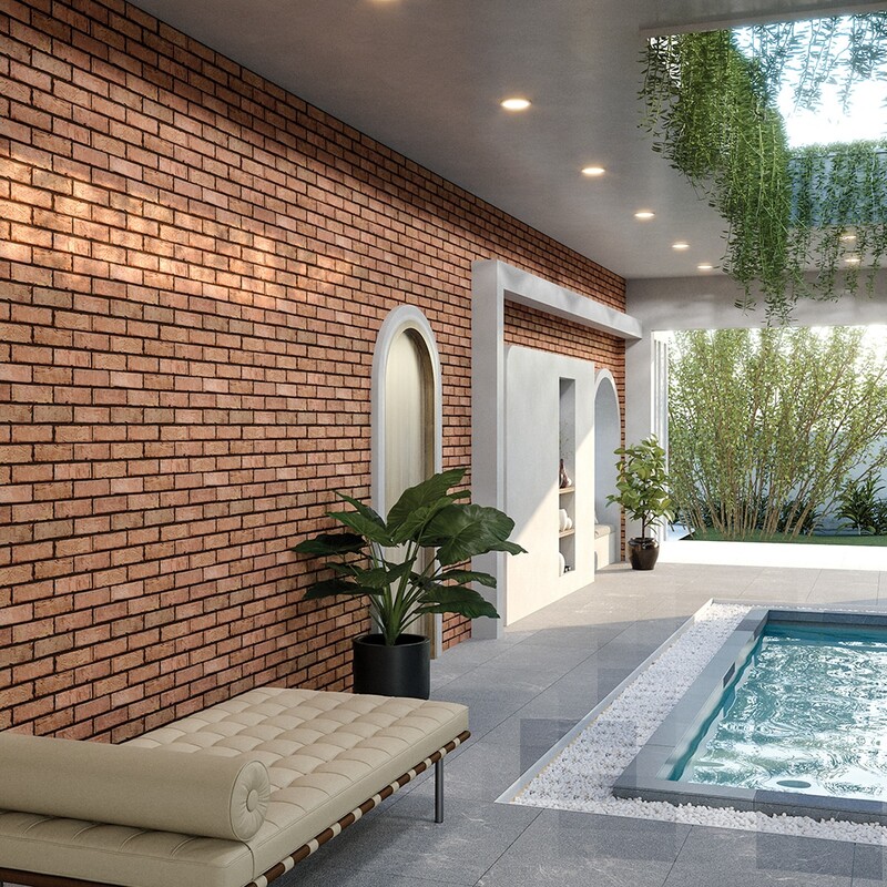 Red Natural Terracotta Tile 2 5/8×9 5/8 (TL91189)