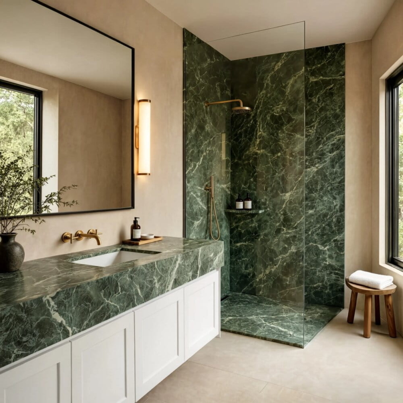 Verde Shana Honed Marble Tiles 12×12 (TL91202)