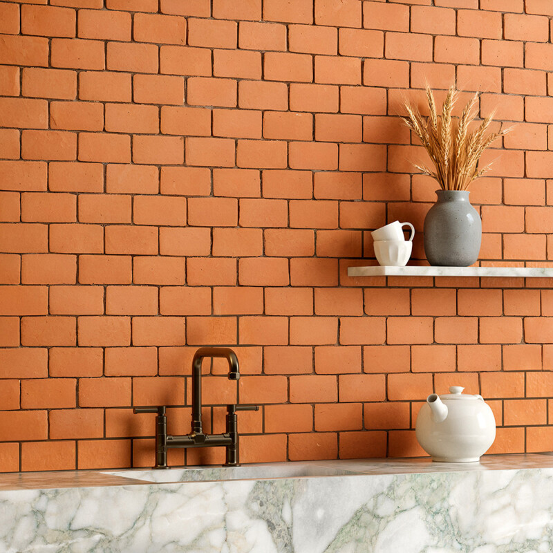Sunrise Natural Hand Pressed Terracotta Tile 3×6 (TL91315)