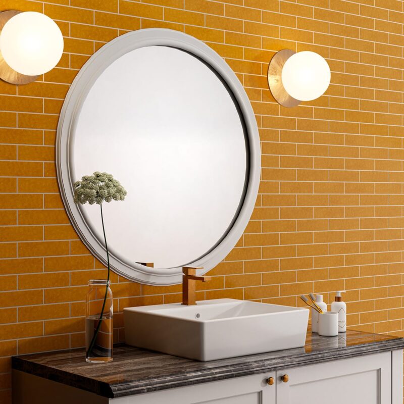 Mostaza Glossy Subway Thin Brick Tile 2 1/4×7 9/16 (TL91333)