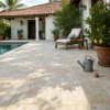 Ivory Tumbled French Pattern Travertine Pavers French Pattern (TL91489)
