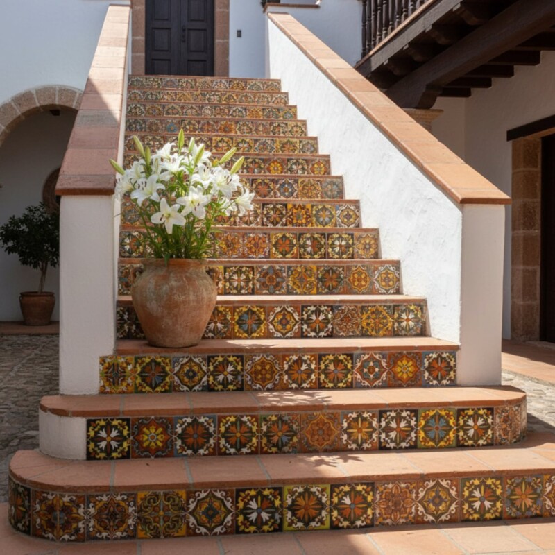 Talavera Glossy Ambar Glazed Terracotta Tiles 4×4 (TL91703)