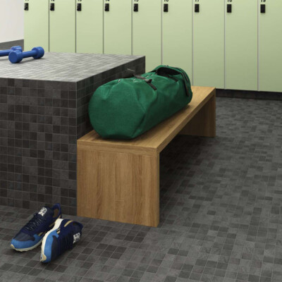 Mosaico de porcelana preta sem esmalte 2×2 18 1/2×18 1/2 (WAB00012)