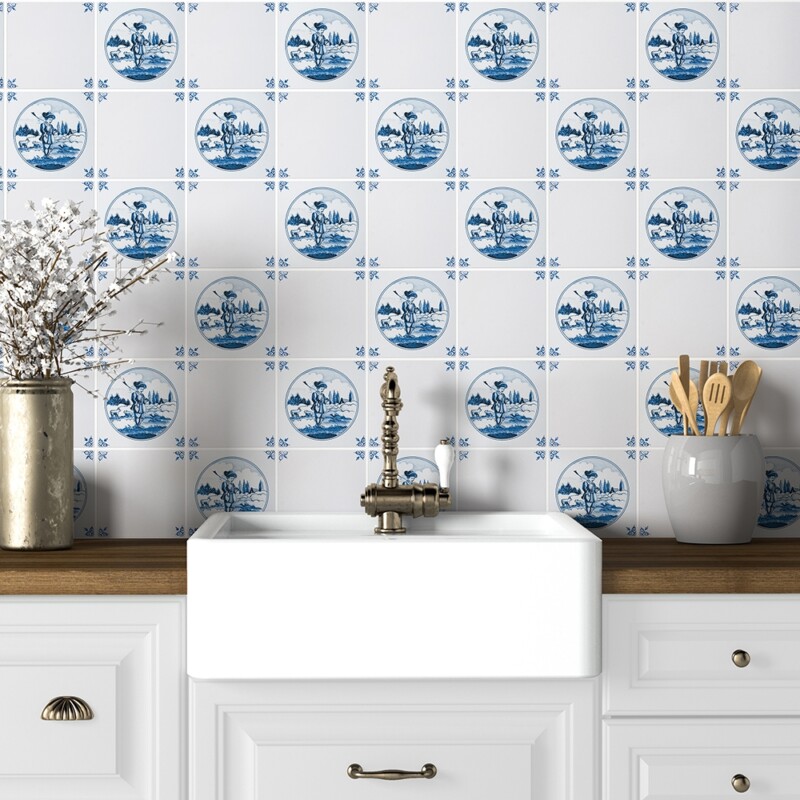 Blanc White Glazed Delft Ceramic Tiles 6×6 (WAM90002)