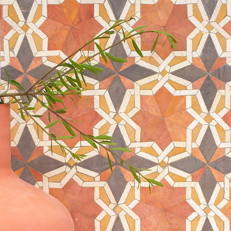 Maha Honed Limestone Mosaic 10×10 (WBA10060)