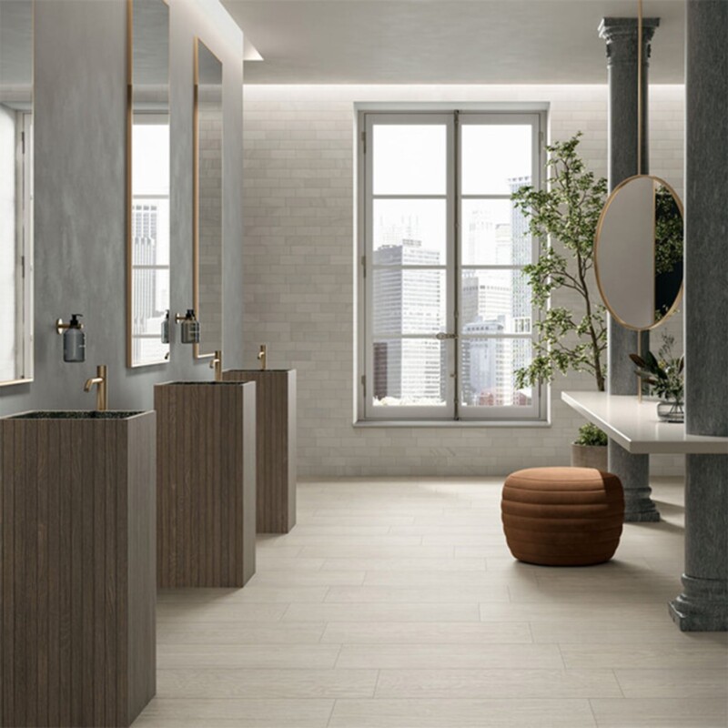Birch Rectified Field Wood Look Porcelain Tiles 8×40 (WCC00001)