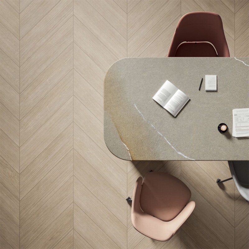 Pine Rectified Chevron Wood Look Porcelain Tiles 8×40 (WCC00007)