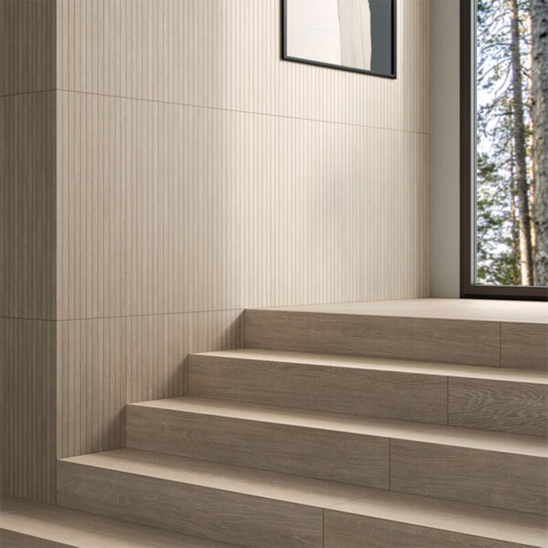 Maple Matte Groove Wood Look Porcelain Mosaics 8×40 (WCC00010)