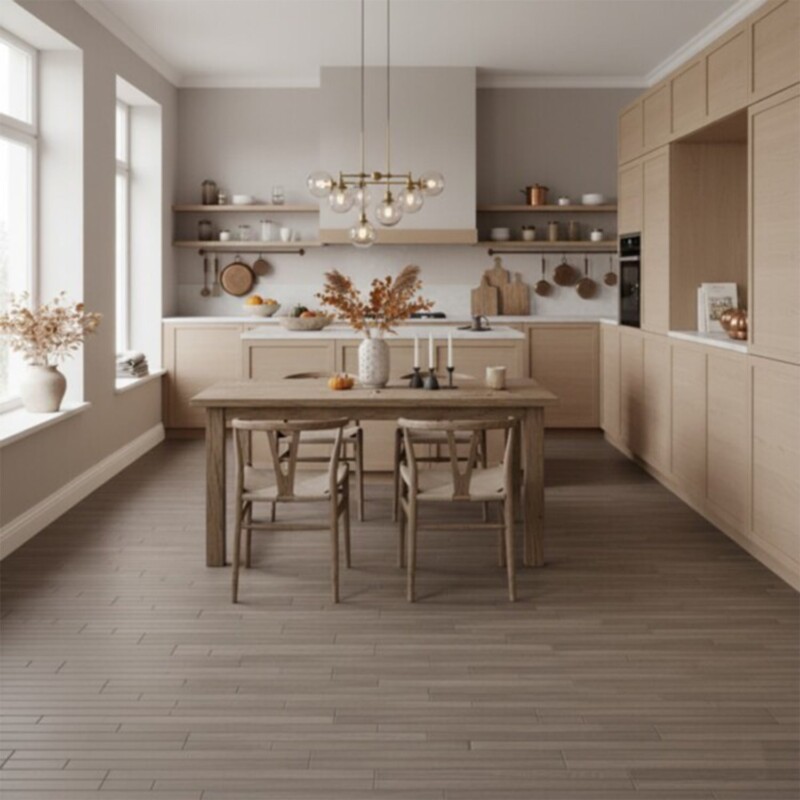 Chestnut Matte Groove Wood Look Porcelain Mosaics 8×40 (WCC00012)