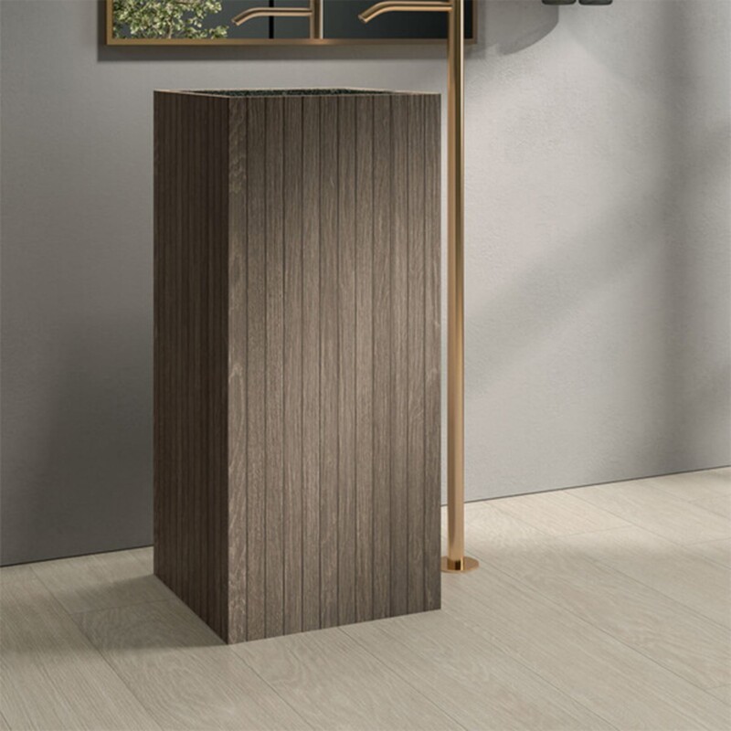 Chestnut Matte Groove Wood Look Porcelain Mosaics 8×40 (WCC00012)