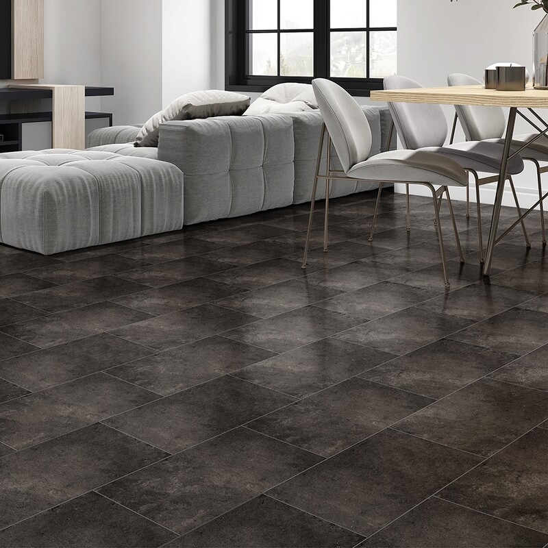 Weathered Black Matte Porcelain Tile 12×24 (WIS11841)