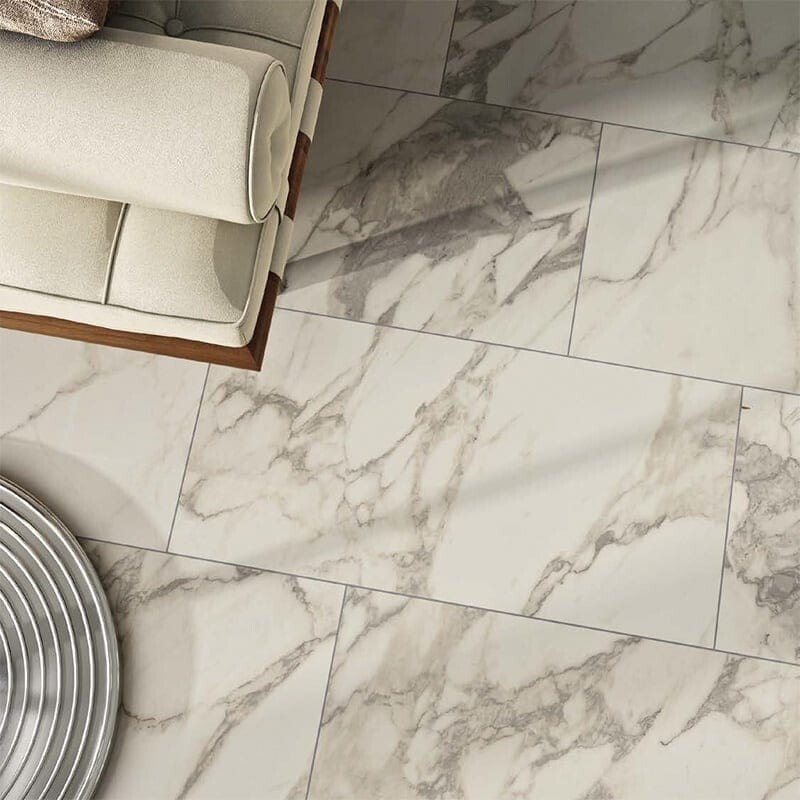 Carrara Arabescato Semi Polished Porcelain Tile 12×24 (WIS11960)
