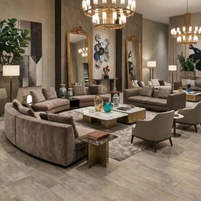 Runway Delight Honed Concrete Look Porcelain Tiles 12×24 (WIS12086) Room Scene Image
