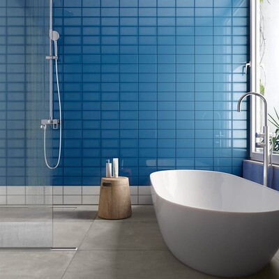 Blue Glossy Ceramic Tile 4×8 (WIS12192) White Glossy Ceramic Tile 4×8 (WIS12190)