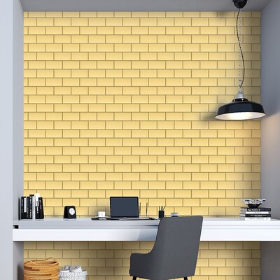 Yellow Glossy Ceramic Tile 4×8 (WIS12194)