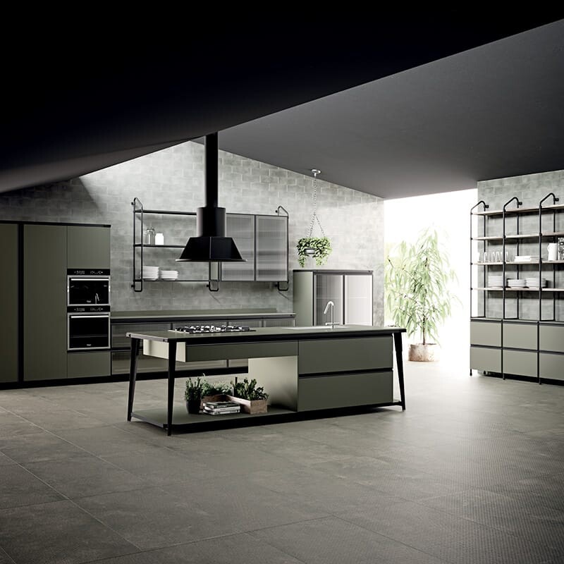 Gray glazed modern ceramic wall backsplash