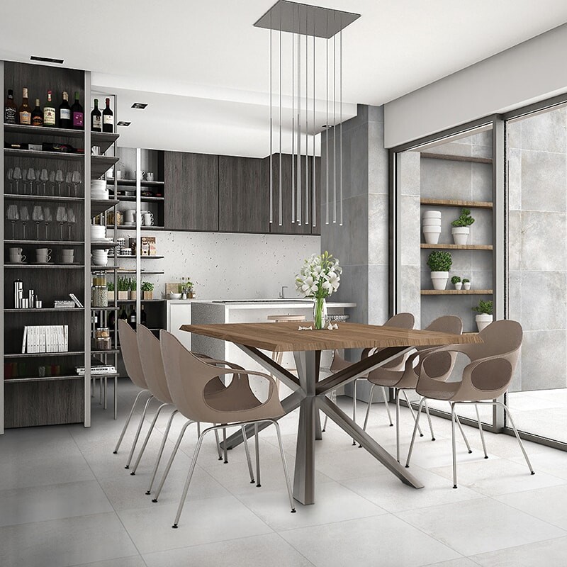 Miami White Honed Porcelain Tile 24×24 (WIS13090) New York Light Gray Honed Porcelain Tile 24×24 (WIS13085)