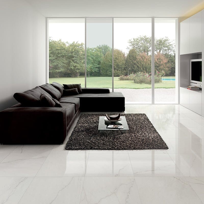Bianco Statuario Polished Porcelain Tile 24×24 (WLE00008)