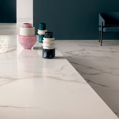 Porcelanato polido Calacatta Oro 24×24 (WLE00945)