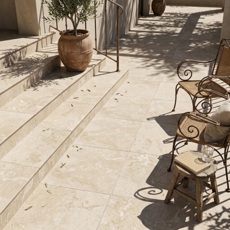 Cream Textured Porcelain Pavers 24×24 (WLM00021)