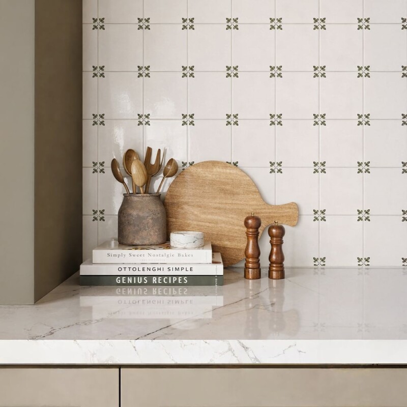 Garden Blanc Glazed Ceramic Tiles 6×6 (WLV20299)