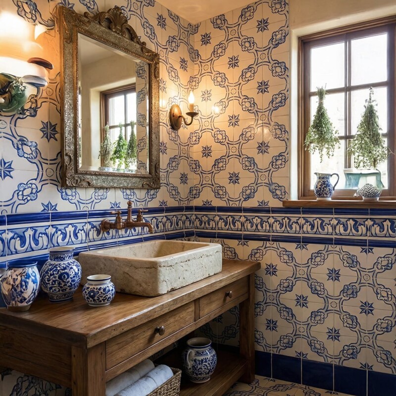 Azulejos cerámicos esmaltados azul Casal 6×6 (WLV20502)