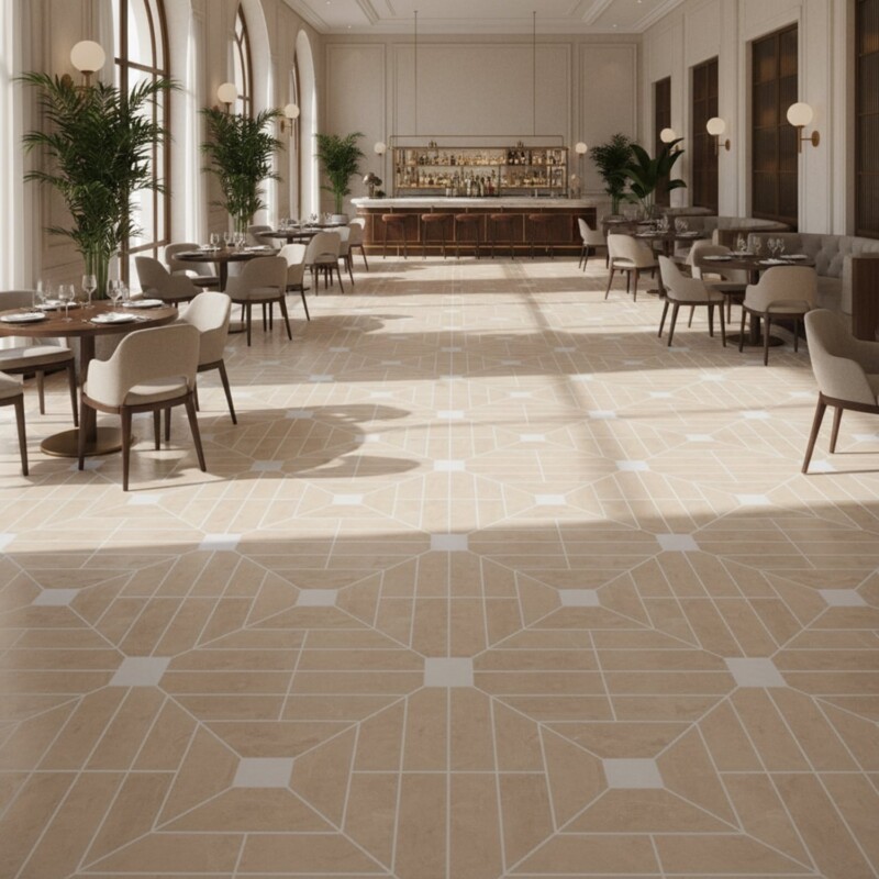 Vintage Point Polished Porcelain Backed Patterned Marble Tile 24×24 (WMC10013)