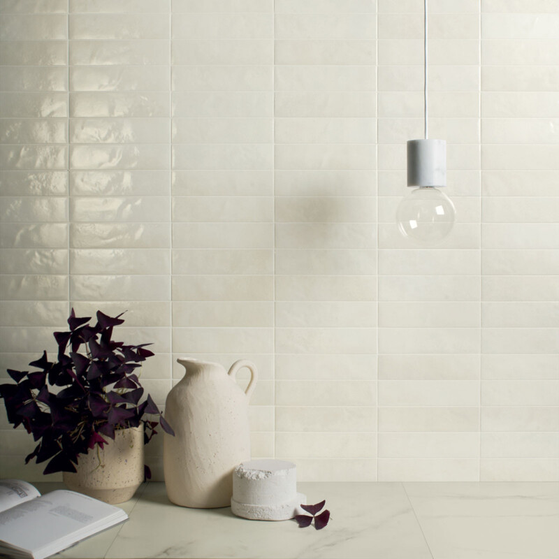 Soda Bianco Glossy  Glazed Porcelain Tile 2 1/2×9 1/2 (WMN10042)
