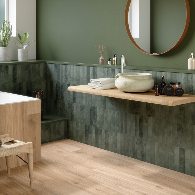 Soda Verde Malva Glossy  Glazed Porcelain Tile 2 1/2×9 1/2 (WMN10047)