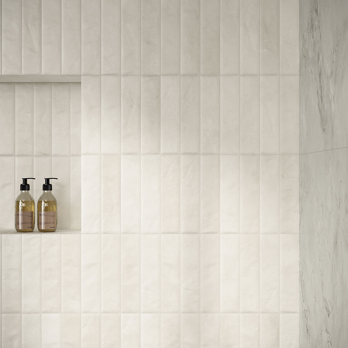 Squarefeet Depot 2.5x9.5 Olde-Town Glazed Extruded Brick Wall Tile - Multi-Color, Textured