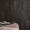 Cera Nero Matte  Glazed Porcelain Tile 2 1/2×9 1/2 (WMN10054)