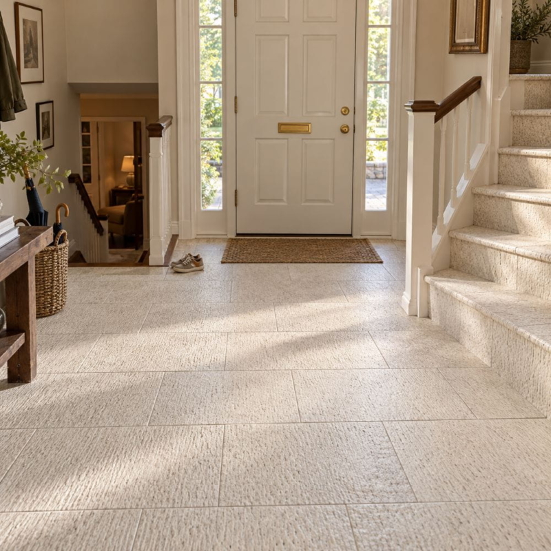 Ivory Textured Stone Look Porcelain Tile 12×24 (WNB00283)