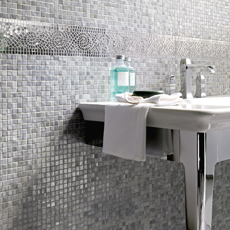 Slate 5/8×5/8 Glass Mosaic 11 5/8×11 5/8 (WSI11299)