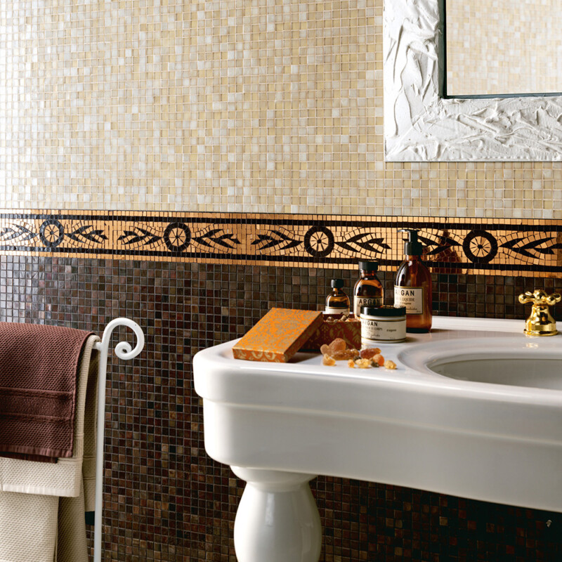 Wenge 5/8×5/8 Glass Mosaic 11 5/8×11 5/8 (WSI11302)