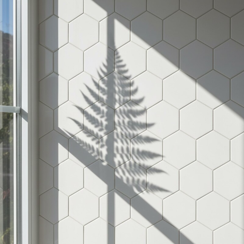 Tulum White Glossy Hexagon Ceramic Tiles 5 (WST33164)