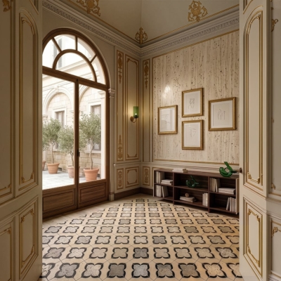 Ivory,Silverado,Black Matte Honed Azalea Waterjet Travertine Mosaics 13 3/16×13 3/16 (WUM01004), Ivory Vein Cut Honed Travertine Tiles 12×24 (TL17224)
